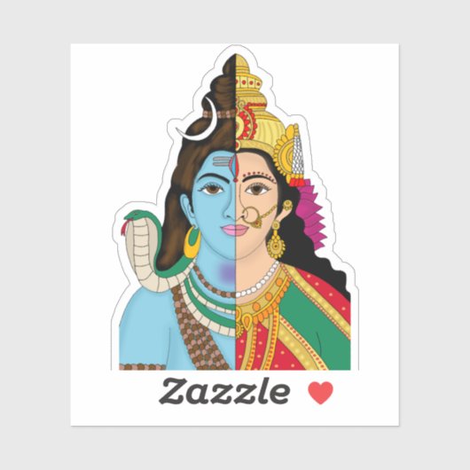 Ardhanarishwara Sticker (Vel)
