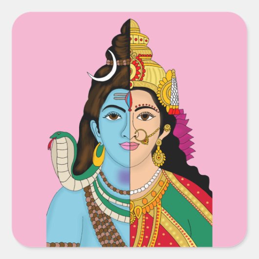 Ardhanarishwara Sticker (Voorkant)