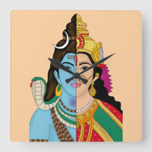 Ardhanarishwara wandklok