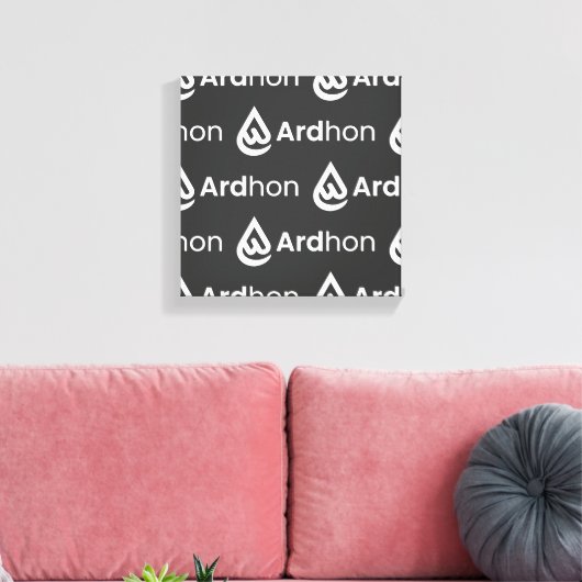 Ardhon brand merch - wear your style, your way canvas afdruk (Insitu (Woonkamer))