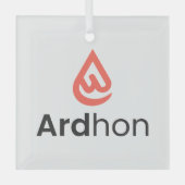 Ardhon - draag je stijl, jouw manier glas ornament (Voorkant)