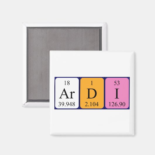 Ardi periodiek table name magnet (Voorkant / Achterkant)