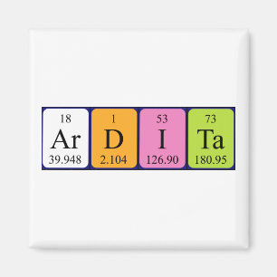 Ardita periodieke table name magnet