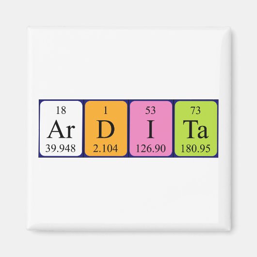 Ardita periodieke table name magnet (Voorkant)