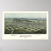 Ardmore, OK Panorama Map - 1891 Poster (Voorkant)