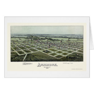 Ardmore, OK Panoramische Kaart - 1891