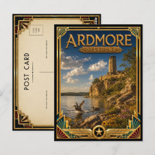 Ardmore Oklahoma Vintage Art Deco Gouden Tijdperk Briefkaart