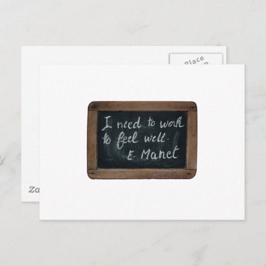 Ardoise 07 Manet's Quote Briefkaart (Voorkant / Achterkant)