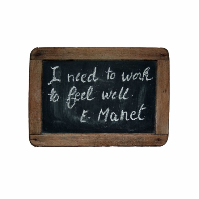 Ardoise 07 Manet's Quote Staand Fotobeeldje (Voorkant)