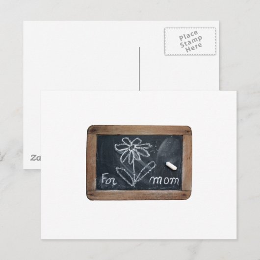 Ardoise 10 Flower voor mama Briefkaart (Voorkant / Achterkant)