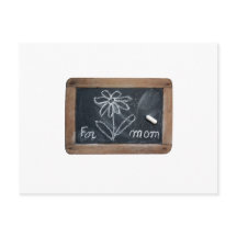 Ardoise 10 Flower voor mama Briefkaart