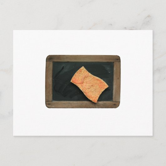 Ardoise Passer l'éponge Vinatge School Slate postC Briefkaart (Voorkant)