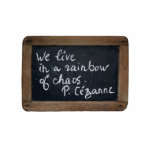 Ardoise Rustic Schoo Slate Cezanne's Quote Cutout Staand Fotobeeldje<br><div class="desc">Kunstenaars citeren collectie.  schoollei met Cézanne's citaat in handschrift met krijt. Ontwerp op fotobeeldhouwkunst. Briefkaart,  kantoor,  thuisproducten,  elektronica,  kleding en nog veel meer... </div>