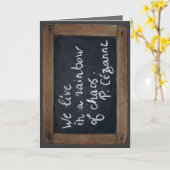 Ardoise Rustic School Slate Cezanne's Quote H Kaar Kaart (Gele Bloem)