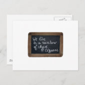 Ardoise Rustic School Slate Cezanne's Quote PostC Briefkaart (Voorkant / Achterkant)