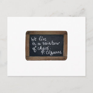 Ardoise Rustic School Slate Cezanne's Quote PostC Briefkaart