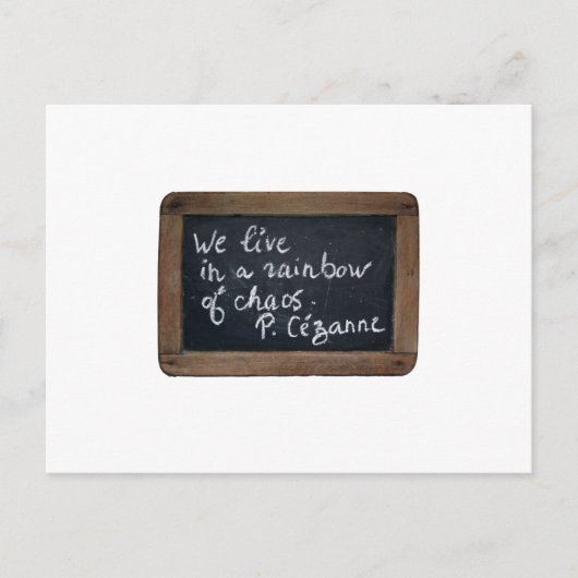 Ardoise Rustic School Slate Cezanne's Quote PostC Briefkaart (Voorkant)