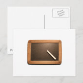 Ardoise  School leisteen met krijt briefkaart (Voorkant / Achterkant)