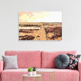 Ardrossan Beach Sunset, Scotland Canvas Afdruk