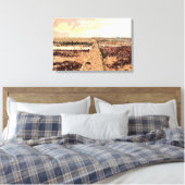 Ardrossan Beach Sunset, Scotland Canvas Afdruk (Insitu (Slaapkamer))