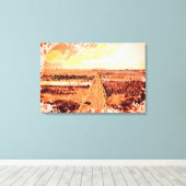 Ardrossan Beach Sunset, Scotland Canvas Afdruk (Insitu (Houten vloer))