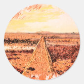 Ardrossan Beach Sunset, Scotland Ronde Sticker (Voorkant)