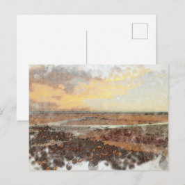 Ardrossan Beach Sunset Watercolour Briefkaart