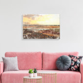 Ardrossan Beach Sunset Watercolour Canvas Afdruk (Insitu (Woonkamer))