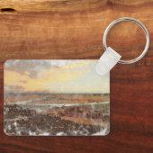 Ardrossan Beach Sunset Watercolour Sleutelhanger (Voorkant)