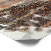 Ardrossan Beach Zonsondergang Aquarel Poster (Hoek)