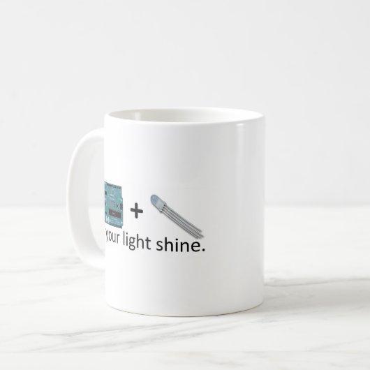 Arduino + RGB LED = Inspiratie Koffiemok (Voorkant links)