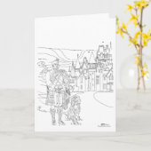 Ardverikie House Highlander Gordon Setter Kaart (Gele Bloem)