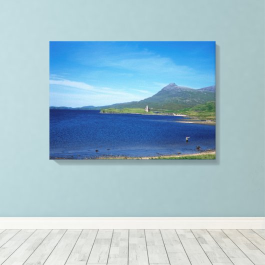 Ardvreck Castle Scotland Canvas Afdruk (Insitu (Houten vloer))