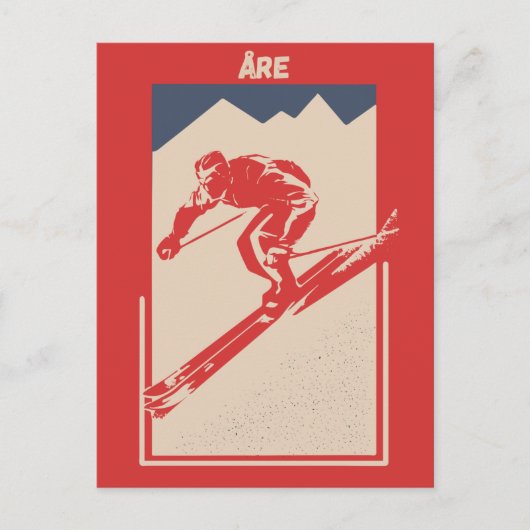 Åre Sweden Åresjön Lake Ski resort -  Retro Briefkaart (Voorkant)