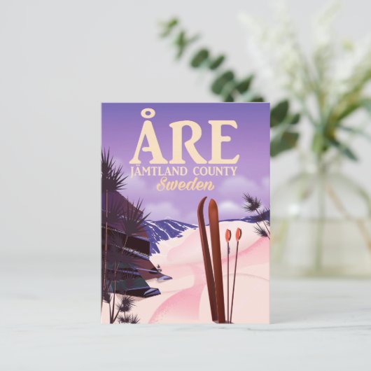 Åre Sweden skiposter Briefkaart (Staand voorkant)