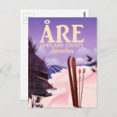 Åre Sweden skiposter Briefkaart (Voorkant / Achterkant)