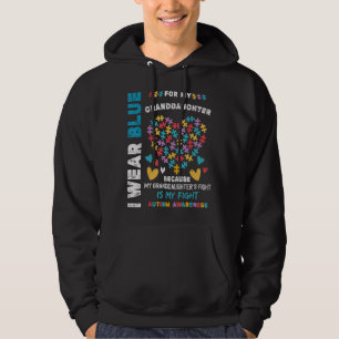 Are you a proud autism Grandpa? This I Wear Blue f Hoodie