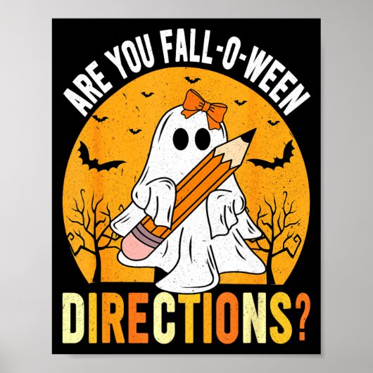 Are You Fall-o-ween Direction Funny Sarcastic Quot Poster (Voorkant)