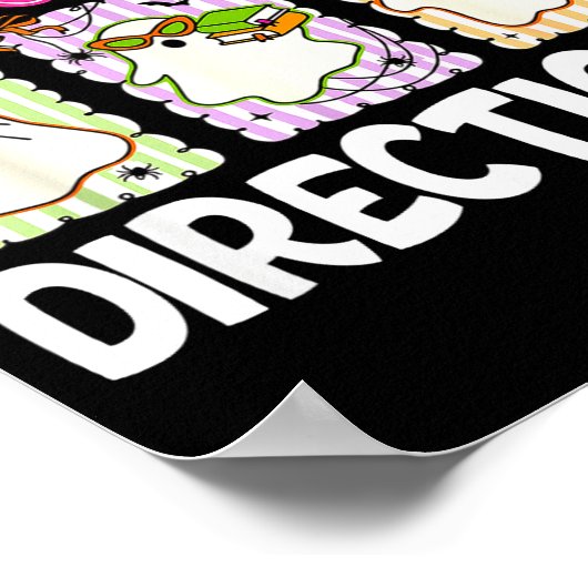 Are You Fall-o-ween Directions Cute Ghost Teacher  Poster (Hoek)
