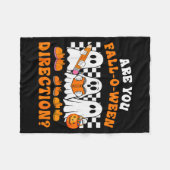 Are You Fall O Ween Directions Funny Ghost Teacher Fleece Deken (Voorkant (Horizontaal))