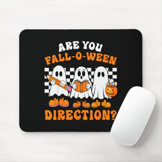 Are You Fall O Ween Directions Funny Ghost Teacher Muismat (Met muis)