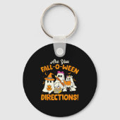 Are You Fall-o-ween Directions Funny Ghost Teacher Sleutelhanger (Voorkant)