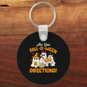 Are You Fall-o-ween Directions Funny Ghost Teacher Sleutelhanger (Voorkant)