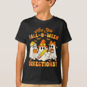 Are You Fall-o-ween Directions Funny Ghost Teacher T-shirt (Voorkant)