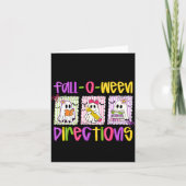 Are You Fall-o-ween Directions Funny Teacher Hallo Kaart (Voorkant)