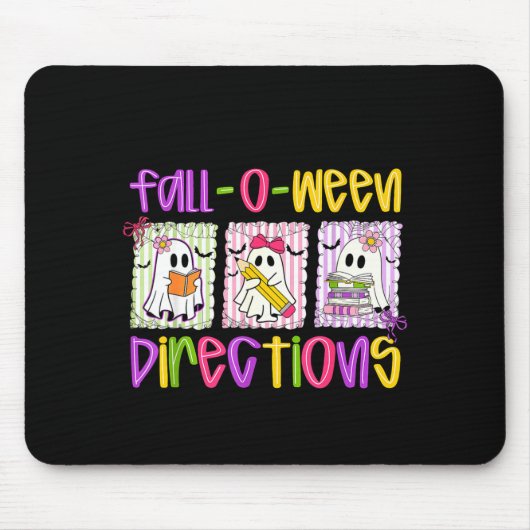 Are You Fall-o-ween Directions Funny Teacher Hallo Muismat (Voorkant)