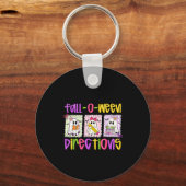 Are You Fall-o-ween Directions Funny Teacher Hallo Sleutelhanger (Voorkant)