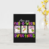 Are You Fall-o-ween Directions Soky Cute Ghost Tea Kaart (Gele Bloem)