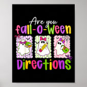 Are You Fall-o-ween Directions Soky Cute Ghost Tea Poster (Voorkant)