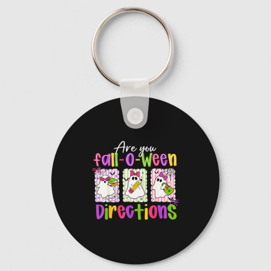 Are You Fall-o-ween Directions Soky Cute Ghost Tea Sleutelhanger (Voorkant)